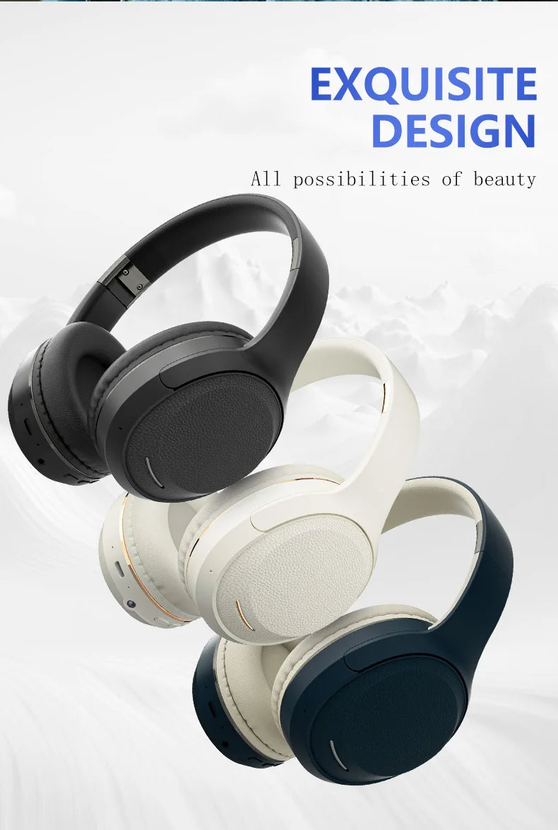 Wireless TV Headphones Bluetooth 5.0 with USB Adapter, Foldable Stereo Wireless TV Headphones with Mic for Samsung Smart TV, PC, Laptop & Music