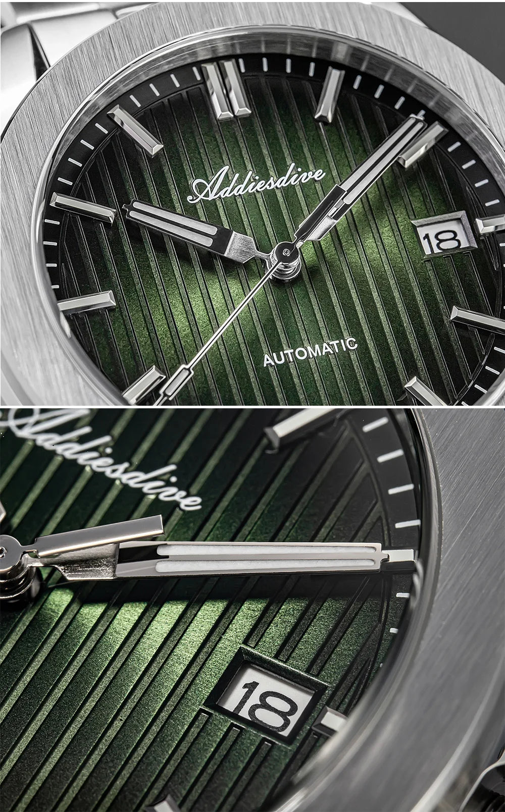 ADDIESDIVE Luxury Men's Automatic Watch Sapphire Glass Japan 8215 Mechanical Watch BGW9 Super Luminous Men Analog Watches AD2533