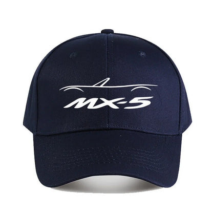 Șapcă de baseball MX5 NA pentru bărbați și femei – Șapcă elegantă din poliester negru cu logo alb, rezistentă, potrivită pentru pescuit în aer liber și ținute casual
