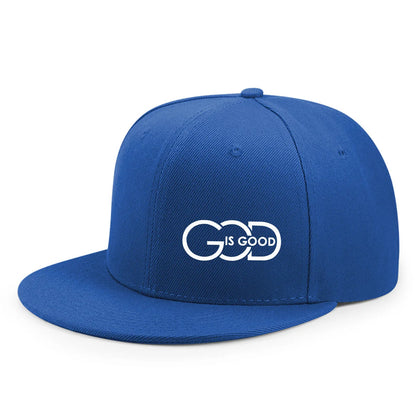 Unisex adjustable baseball cap street flat brim hat printed GOD IS GOOD casual headwear men and women fashion breathable outdoor