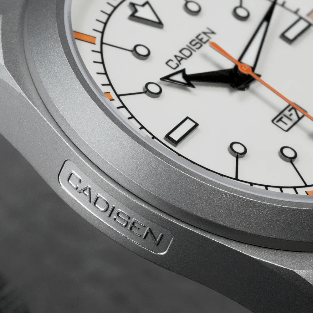 CADISEN TI-7 Autodyne Titanium steel Automatic Mechanical Canvas Wristwatch MIYOTA 8215 Luminous Sapphire Waterproof Man Watches