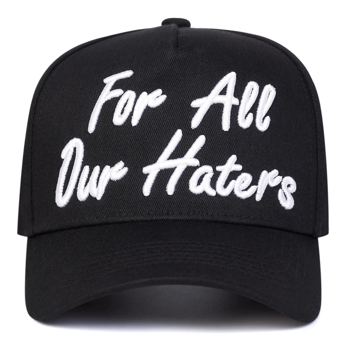 Cappellini da baseball unisex con ricamo «FOR ALL OUR HATERS» - Primavera/Autunno - Cappelli casual regolabili per attività all’aperto - Cappellino parasole - Cappellino sportivo