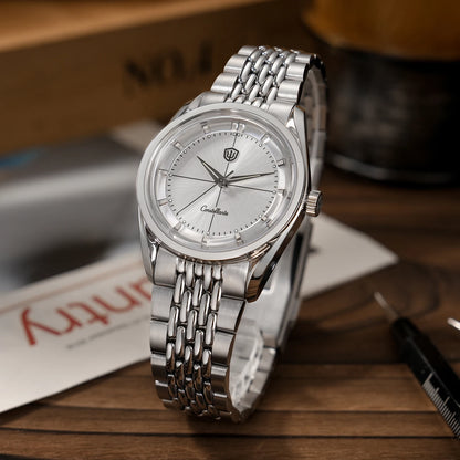 Watchdives WD1954 Arctic Classic 36mm Watch VH31 Sweep Second Movement 316L Stainless Steel Watches Sapphire Crystal Luminova