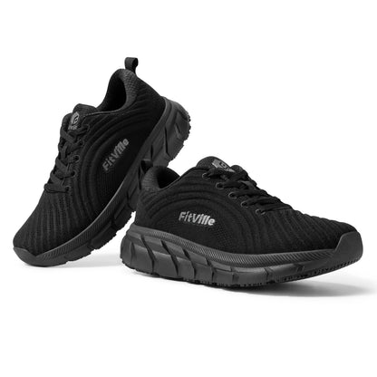 FitVille wide toe box shoes for men, cushioned, extra wide width, non-slip, wide lightweight breathable running shoes