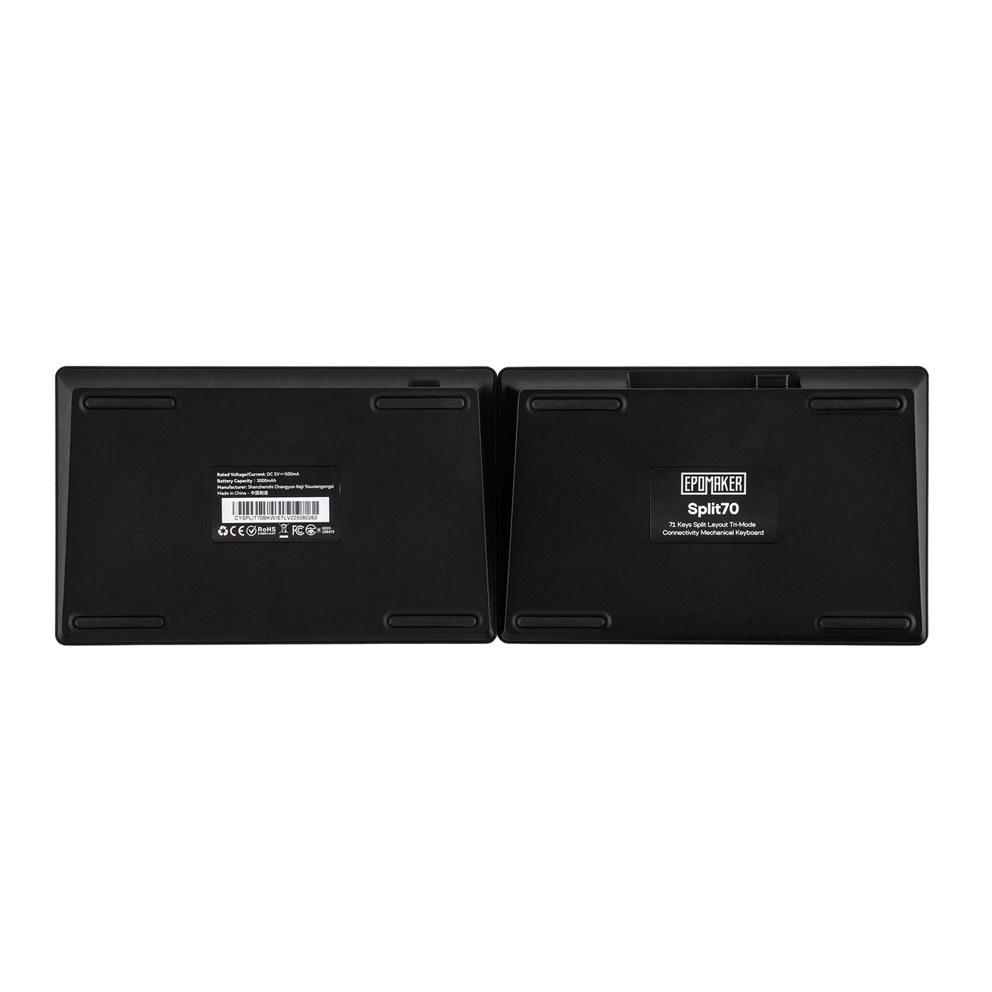 Teclado mecánico inalámbrico EPOMAKER Split70 QMK/VIA 70% con diseño dividido, conexión cableada/BT/2.4Ghz y perilla programable, modificador Mac