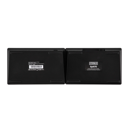 Teclado mecánico inalámbrico EPOMAKER Split70 QMK/VIA 70% con diseño dividido, conexión cableada/BT/2.4Ghz y perilla programable, modificador Mac