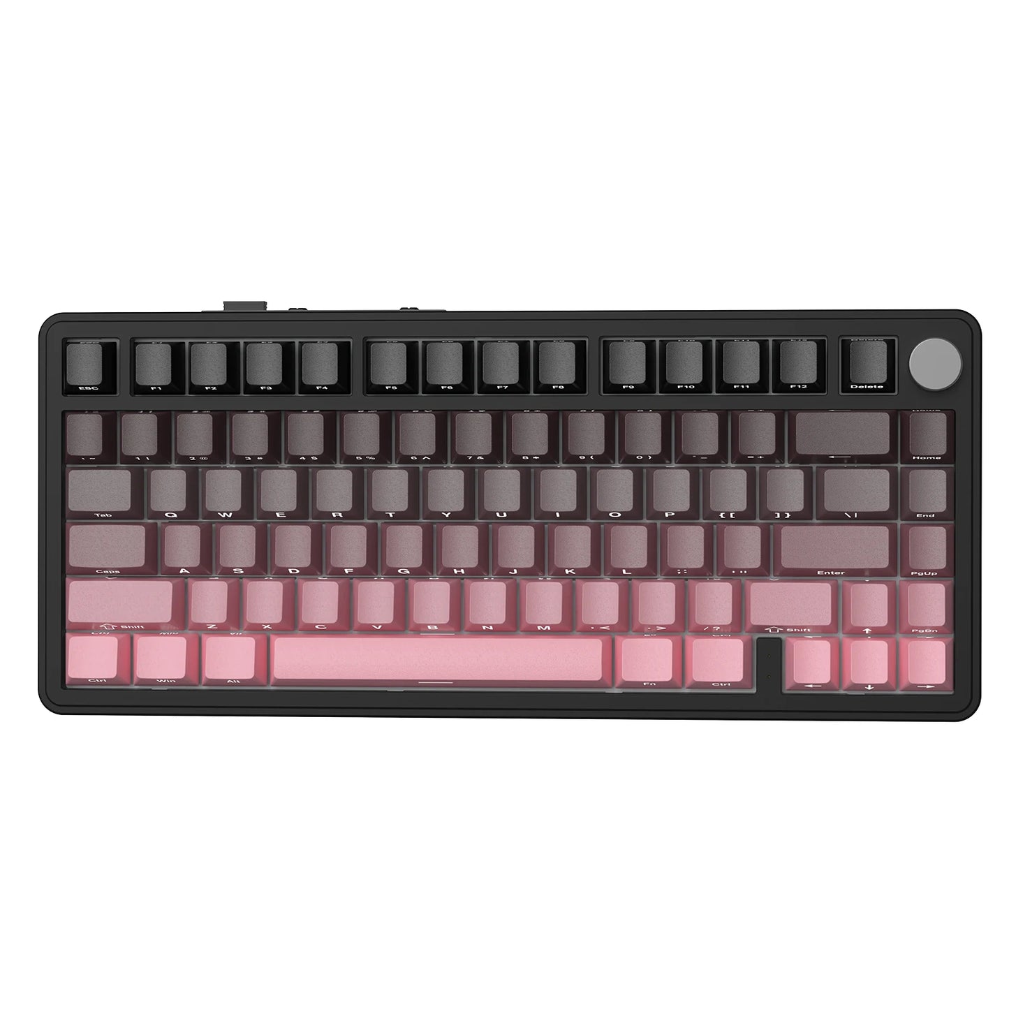 Teclado mecánico ATTACK SHARK X85 trimodo Gasket 75% con perilla CNC, acolchado de 5 capas, hot-swap, retroiluminación RGB y NKRO