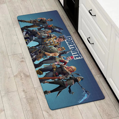Tapete de Entrada Fortnite para Porta Principal, Antiderrapante, Tapete de Cozinha, Sala de Estar, Varanda e Casa de Banho, Tapete de Chão / Carpete