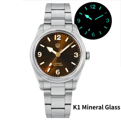 Watchdives WD1960S V2 36.5mm Men’s Quartz Watch VH31 Sweep-Seconds Movement  Sapphire Crystal BGW9/C3 Luminous  Watch for Men