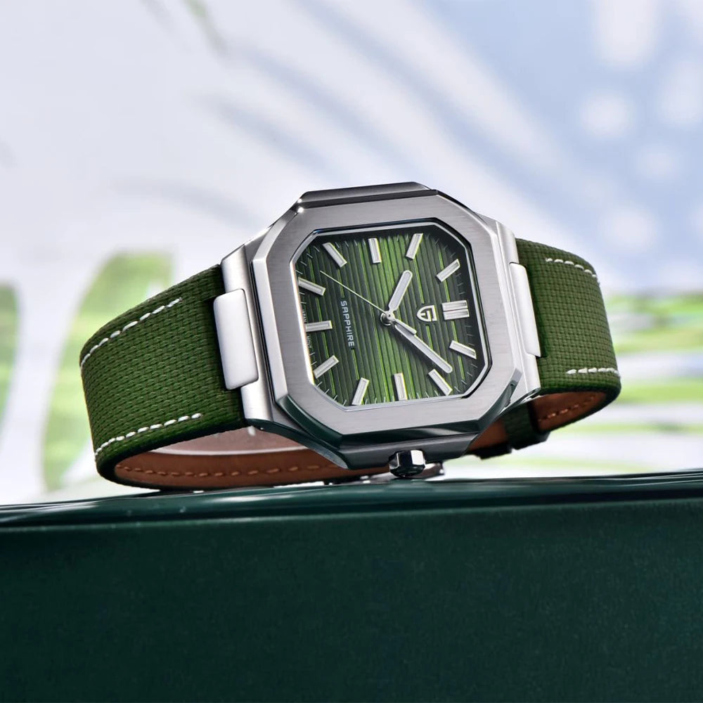 2026 New PAGANI DESIGN Square Quartz Luxury Watch for Men AR Sapphire Mirror Japan Movt Man Watch Luminous 316L All Steel Watch
