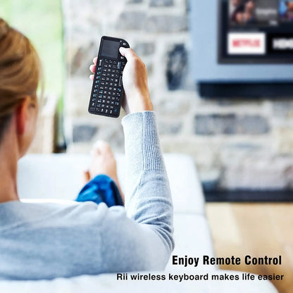 Teclado inalámbrico mini original Rii X1 de 2.4GHz en inglés/RU/ES/FR con panel táctil para Android TV Box/PC/portátil
