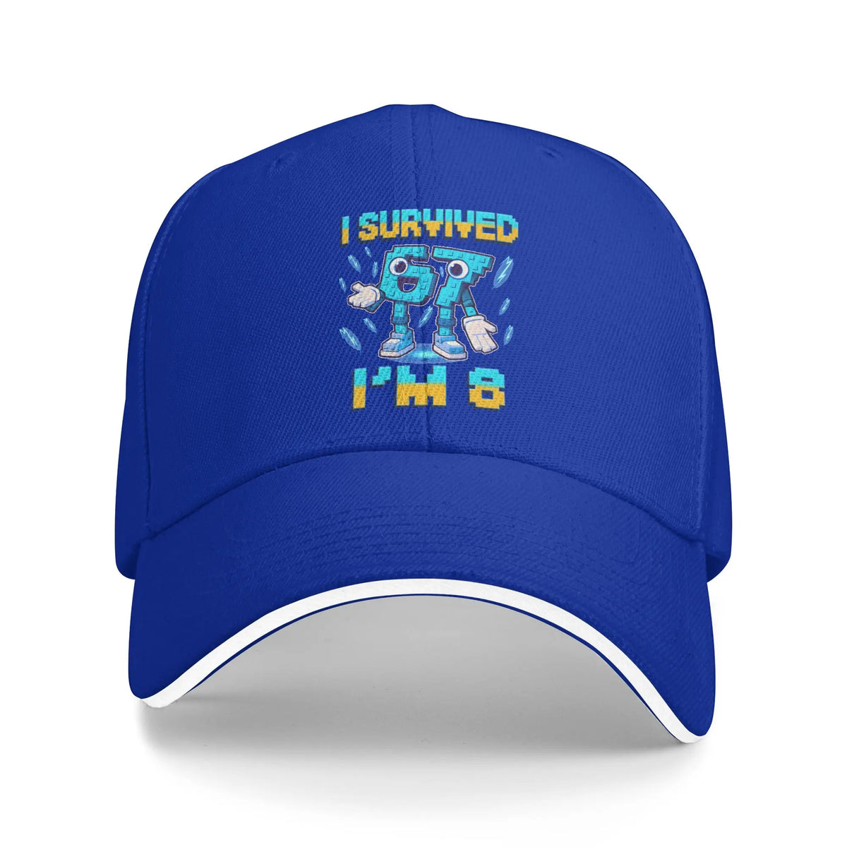 Șapcă unisex pentru aniversarea de 8 ani „I'm 8 Year Old Six Seven Bruh 6 7 Brainrot Meme” – Șepci de baseball noi, cu protecție solară