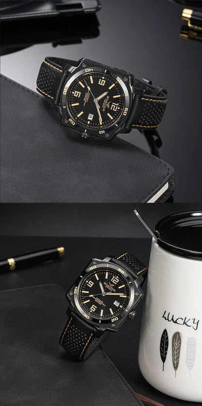 BORIAGE(BOAIJIUA) NH35 Fully Automatic Mechanical Men's Watch Original Design Mechanical Watches  Luminous Wristwatch