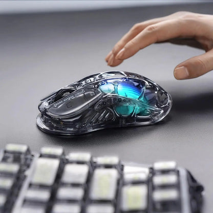 GravaStar Mercury M2 Wireless Gaming Mouse with 26,000 DPI, PAW3395DM Sensor - 79g Lightweight Hollowed-Out Design - 5 Programmable Buttons