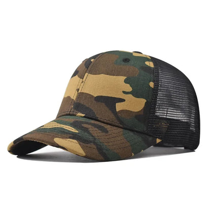 Unisex-Kappe mit leicht gebogener Krempe im Trucker-Stil – Freizeit- und Outdoor-Kappe für Damen und Herren, atmungsaktiv, für den Sommer