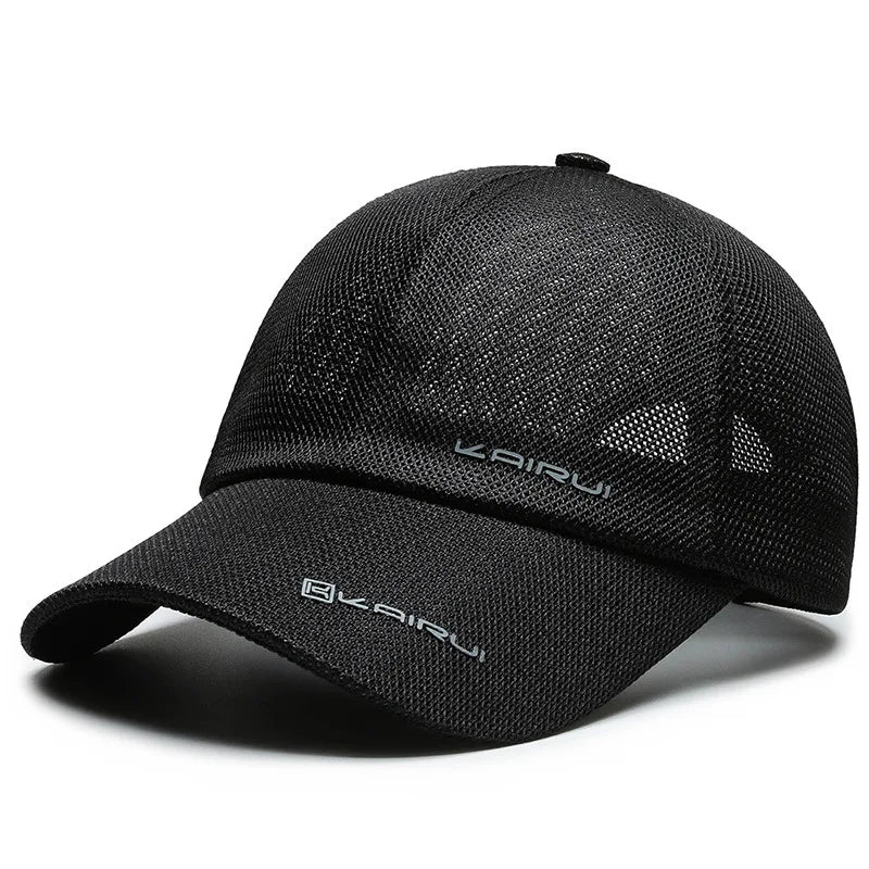 KAIRUI Atmungsaktive Vollmesh-Kappe – Trendige Baseballkappe für Herren, Hip-Hop-Kappe, Outdoor-Freizeit-Sport-Sonnenkappe für Damen, dekorative Kappe