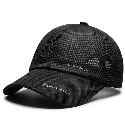 KAIRUI Atmungsaktive Vollmesh-Kappe – Trendige Baseballkappe für Herren, Hip-Hop-Kappe, Outdoor-Freizeit-Sport-Sonnenkappe für Damen, dekorative Kappe