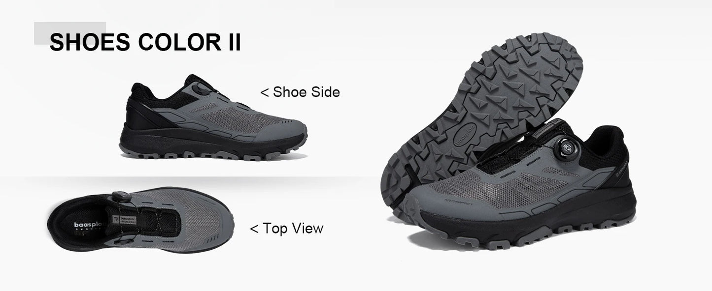 Sapatos de Caminhada Baasploa para Homem, Outdoor e Escalada, em Malha Respirável, para Viagem e Caminhada, Antiderrapantes, Resistentes ao Desgaste, Confortáveis, Tipo Sneaker