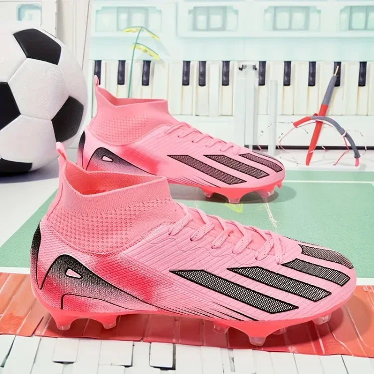 Men's New TF Football Boots Sneakers Society Turf Grass Ultralight Male Soccer Shoes Comfortable Ankle Football Shoes Futsal Fast