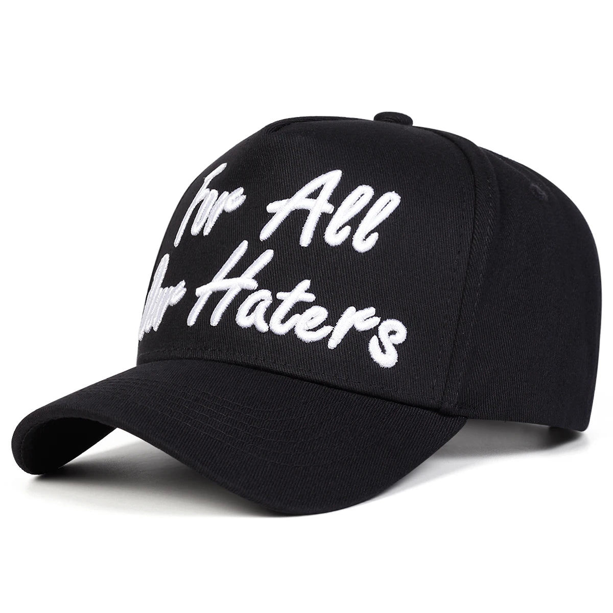 Cappellini da baseball unisex con ricamo «FOR ALL OUR HATERS» - Primavera/Autunno - Cappelli casual regolabili per attività all’aperto - Cappellino parasole - Cappellino sportivo