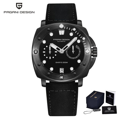 PAGANI DESIGN Men Mechanical Watch Luxury Sapphire Glass Luminous Automatic Watch 200M Waterproof Stainless Steel Watch For Men