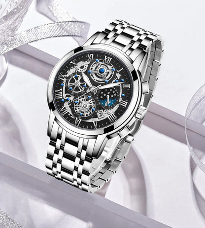 LIGE 2024 New Fashion Gold Women Watch Top Brand Luxury Waterproof Watches for Women Sport Quartz Chronograph Relogio Feminino