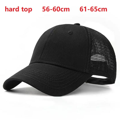 Baseball Caps for Big Head Men Women XXL Oversize High Crown Adjustable Plain Solid Snapback Hats 56-60cm 60-65cm