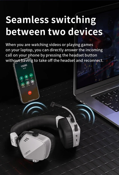 XIBERIA Wireless Gaming Headphones K03S Pro 7.1 Surround Sound 2.4GHz 4 Mode Headsets Gamer 2000mAh Battery Low Latency IEM