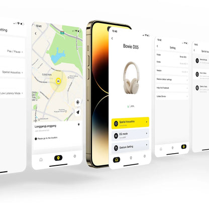 Baseus Bowie D05 Wireless Bluetooth 5.3 Headphones – HiFi Stereo Foldable 70H Battery Over-Ear Headset with Deep Bass & Dual Connection