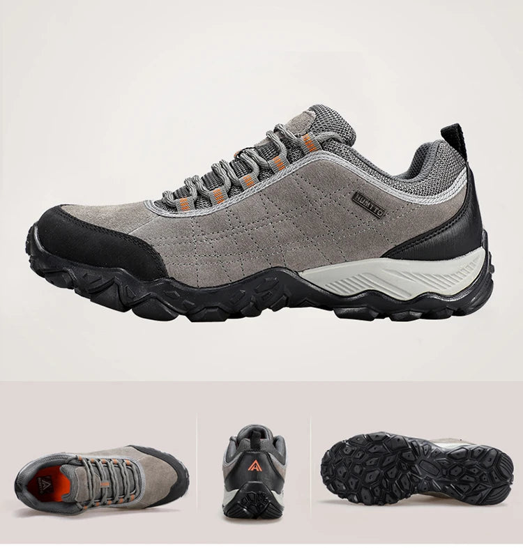 HUMTTO Hiking Shoes Men's Luxury Designer Winter Climbing Trekking Sneakers Leather Outdoor Sports Work Shoes 110282A
