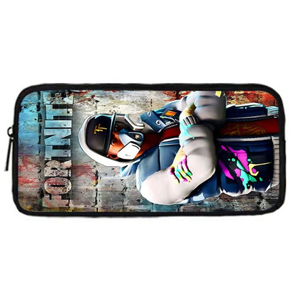 Mochilas Infantis com Design de Jogo Popular, Saco de Almoço e Estojo, Mochilas Escolares de Grande Capacidade para Alunos, Rapaz e Rapariga, Melhor Presente F-FortniteS