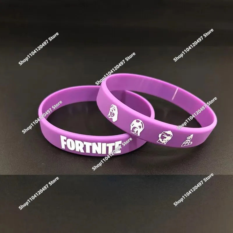 Pulseira Fortnite de Fitness em Silicone de Borracha, Vermelha e Preta, Sem Inscrição, 1 Peça, Presente para Homem, Mulher e Criança, Venda por Grosso