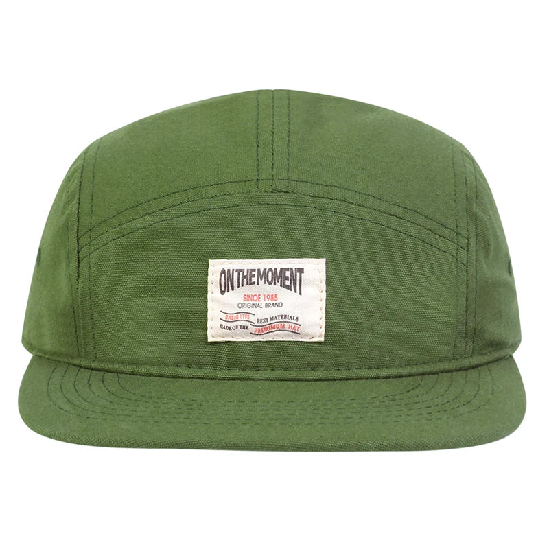 ON THE MOMENT Casquette de baseball 5 panneaux en coton Casquettes snapback Casquettes « Bone » pour homme Casquettes hip-hop originales pour hommes et femmes, réglables