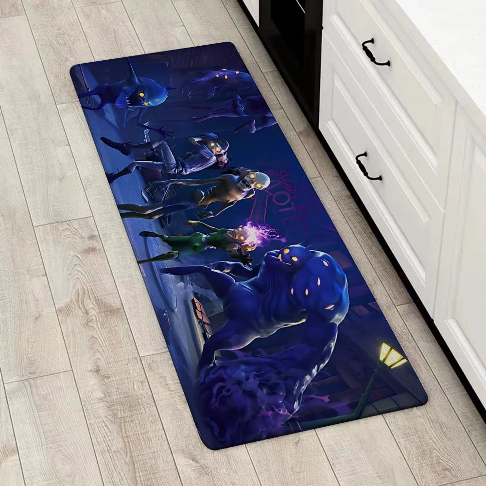 Tapete de Entrada Fortnite para Porta Principal, Antiderrapante, Tapete de Cozinha, Sala de Estar, Varanda e Casa de Banho, Tapete de Chão / Carpete
