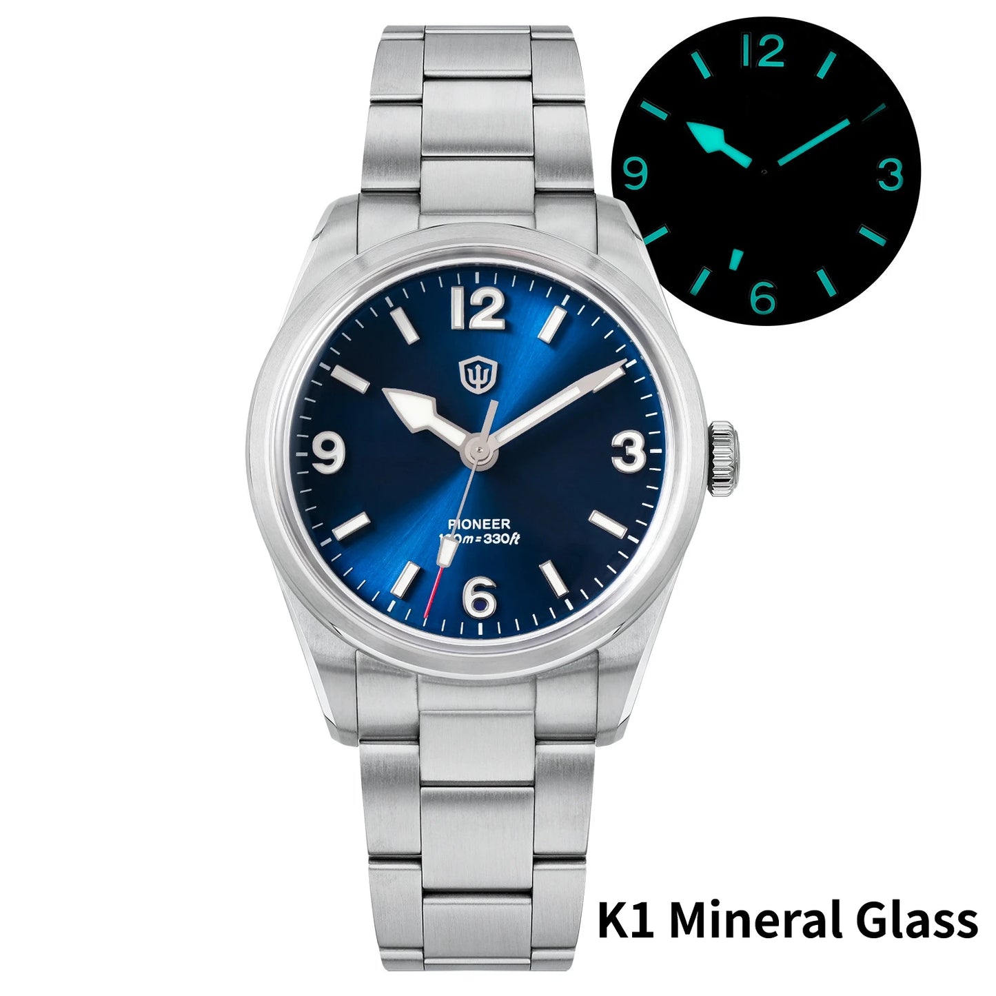 Watchdives WD1960S V2 36.5mm Men’s Quartz Watch VH31 Sweep-Seconds Movement  Sapphire Crystal BGW9/C3 Luminous  Watch for Men