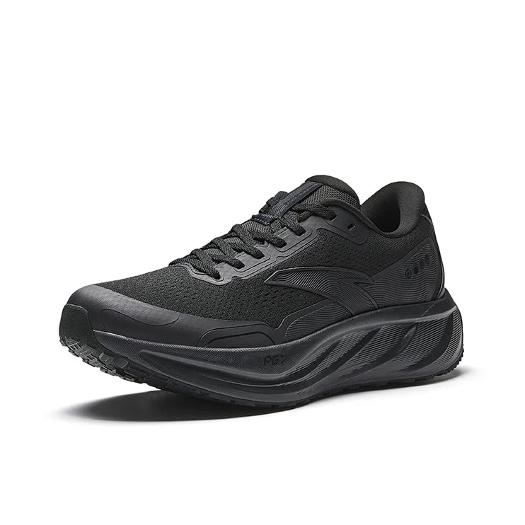 Anta Textile, Synthetic Leather Low Top PG7 Casual Running Shoes Men's Black 112545545-9