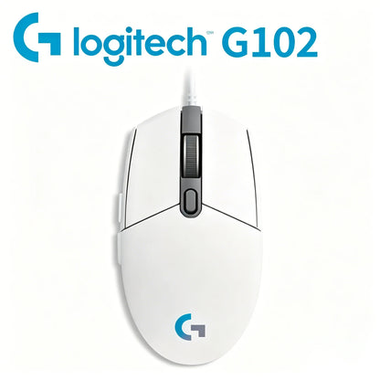 Logitech G102 Wired Gaming Mouse RGB Backlight 8000DPI Optical Sensor 6 Programmable Buttons for PC Laptop Gamers