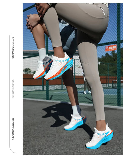 Men's Sports Running Shoes Marathon Air Cushion Breathable Lightweight Comfortable Women's Outdoor Athletic Sneakers Jogging Tennis
