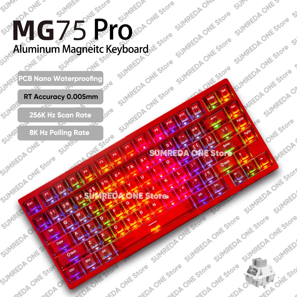 IROK MG75 Pro MG75 Max Aluminum Magnetic Gaming Computer Mechanical Keyboard 75% Rapid Trigger 8K RGB Hotswap Gamer Keyboard