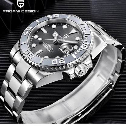PAGANI DESIGN V2 Japan Movement 40MM Luxury Men's Mechanical Watch Sapphire Glass Ceramic Bezel Automatic Diving Watches for Men