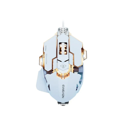 Rato Gaming com Fio Mecânico E-sports G5 RGB, 9 Botões, Programação Macro, Silencioso, 12800 DPI, para Computador de Secretária e Portátil