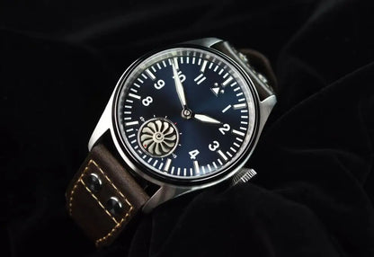 Hruodland 2025 Neue mechanische Herrenuhr Seagull ST3620 Retro-Pilot 43MM BGW-9 Leuchtend Saphirglas Turbine Reloj Hombre