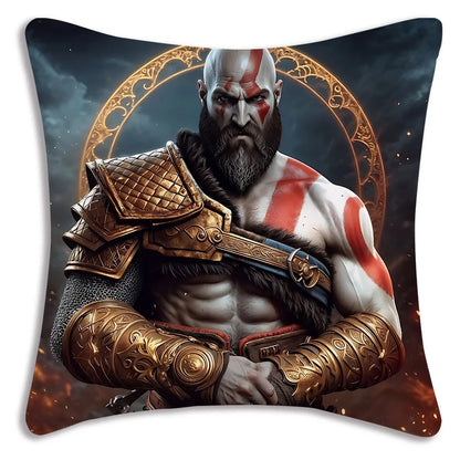 Pillow Covers Cartoon Game G-God of War R-Ragnaroks Sofa Decorative Home Double-sided Printing Short Plush Cute Cushion Cover