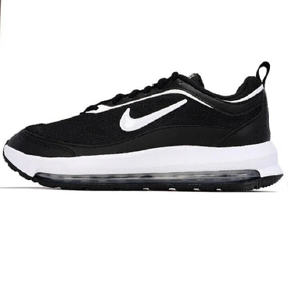 Nike Full-Length Air Cushion Shock-Absorbing Rebound Training Men's Running Shoes. New Air Max Ap Fabric and Leather Upper, Lightweight and Comfortable Fitness Sports Running Shoes. Classic Retro Black and White Versatile Cas