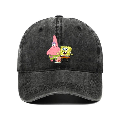 Fashion Cute SpongeBobs Baseball Cap Movie Cartoon Role Adult Men Women Sport Casual Sunshade Adjustable Anime Peaked Mesh Hat