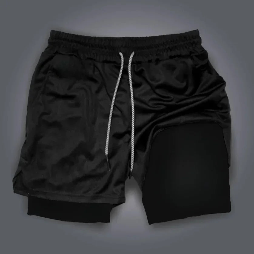 Bandai Dragon Ball Goku Printed Double-layer Shorts, Loose Men's and Women's Summer Sweat-wicking and Breathable Sports Shorts