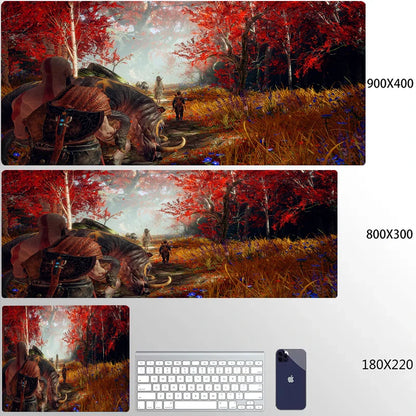 Gaming God of War Mouse Pad 80x30 Computer Accessories Mousepad Xxl Game Mats Deskmat Gamer Desk Mat Mause Anime Office Pc Pads