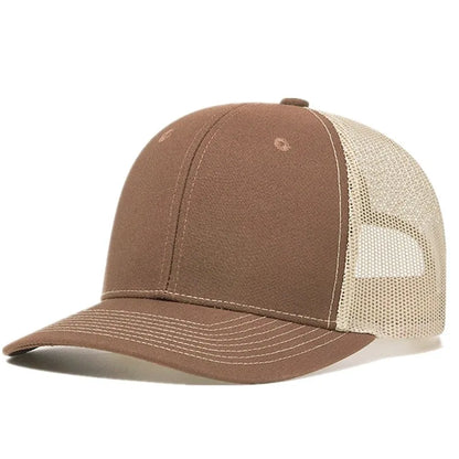 Unisex-Kappe mit leicht gebogener Krempe im Trucker-Stil – Freizeit- und Outdoor-Kappe für Damen und Herren, atmungsaktiv, für den Sommer