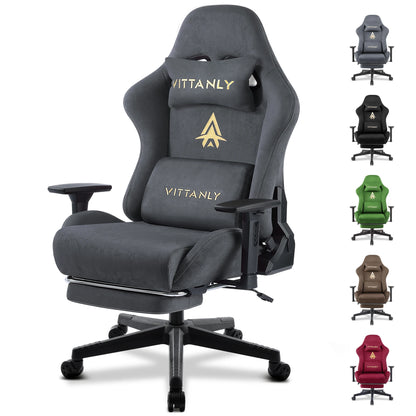 Kitinjoy High Quality Gaming Chair with Footrest, Ergonomic Adjustable Computer Chair, Comfortable Office Chair with Footrest Support for Gaming & Work