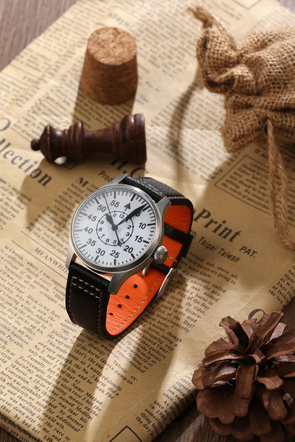 【Escapement Time】Relógio de Piloto com Movimento Automático, Mostrador Preto Tipo-B ou Tipo-A, Caixa de 40mm e Resistência à Água 100M